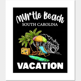 Beach Lovers Myrtle Beach Vacation Posters and Art